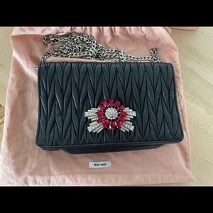MIU MIU Matelasse Nero 5BP001 clutch